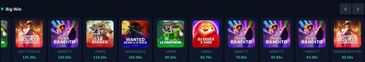 Big Win UI example